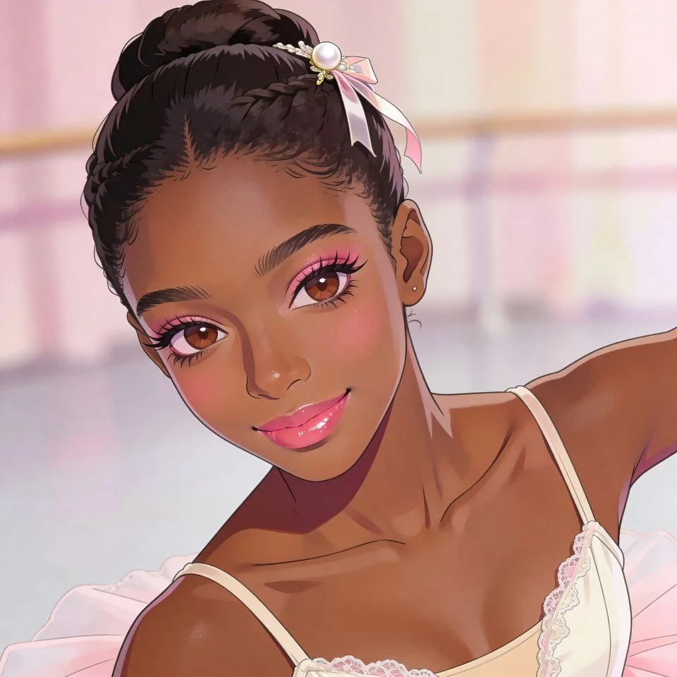 coquette-pfp-black-girl-soft-aesthetic-balletcore Soft aesthetic black girl coquette pfp with balletcore elements and inclusive beauty perfect for TikTok profile picture