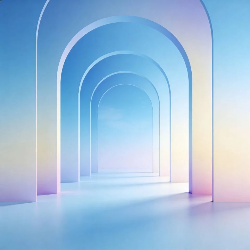 coquette-pfp-blue-dreamy-gradient-soft-pastel Dreamy blue gradient coquette pfp with soft pastel aesthetic creating serene Instagram profile picture avatar