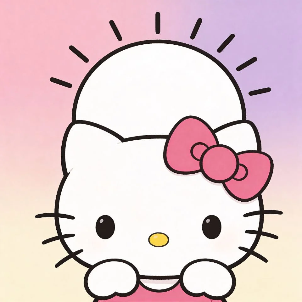 coquette-pfp-hello-kitty-pink-bow-sanrio-kawaii Hello Kitty coquette pfp with signature pink bow and kawaii Sanrio aesthetic for cute Discord profile picture