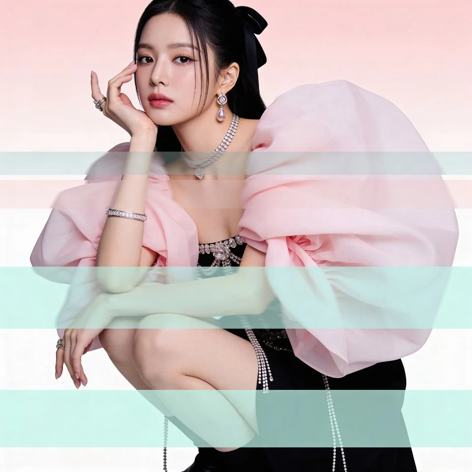 coquette-pfp-kpop-fashion-soft-refined-idol-style K-pop fashion coquette pfp with refined idol style and soft elegant aesthetic for sophisticated Instagram profile picture