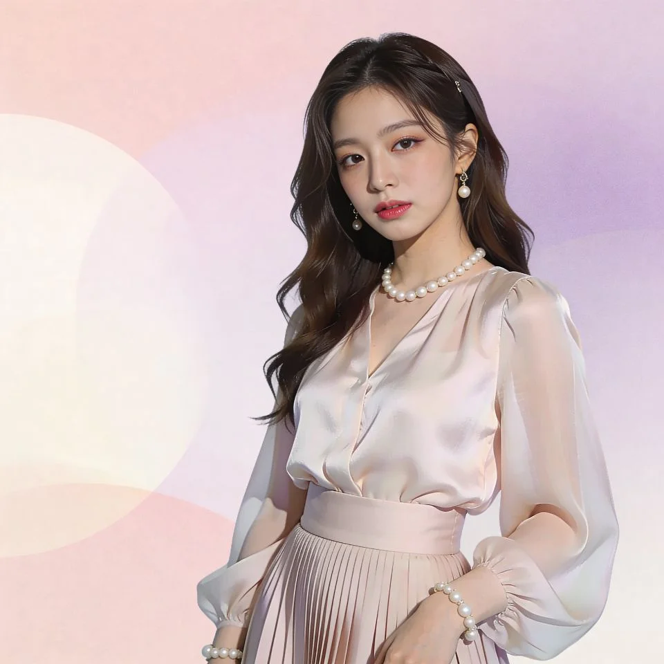 coquette-pfp-kpop-idol-inspired-elegant-soft-feminine K-pop idol inspired coquette pfp with elegant soft aesthetic and refined feminine styling for Discord profile picture