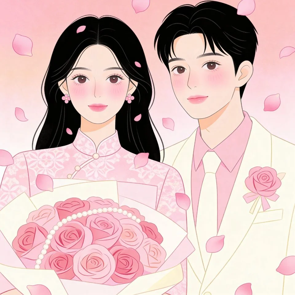 coquette-pfp-matching-blushing-duo-couple-set Blushing duo matching coquette pfp couple set with soft aesthetic perfect for romantic TikTok profile picture avatar