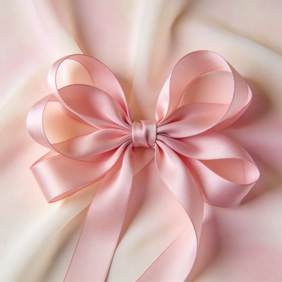 coquette-pfp-soft-pink-ribbon-bow-delicate-aesthetic Soft pink ribbon bow coquette pfp with delicate aesthetic and elegant details for feminine TikTok profile picture