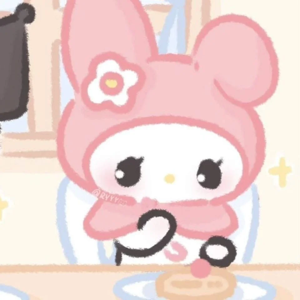 My melody couple pfp with romantic matching Sanrio duo icons in soft pink tones perfect for partners on Discord and Instagram profiles