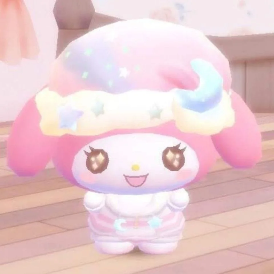 Pinkcore maximalist my melody cutecore pfp with vibrant kawaii Sanrio aesthetic and candy-coded pink tones for TikTok and Discord icons