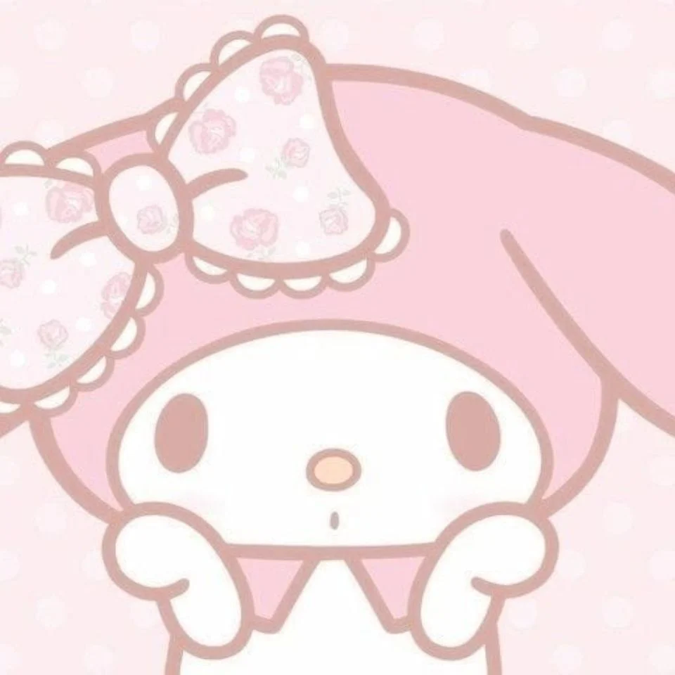 My melody softcore cutecore pfp with kawaii candy pink aesthetic Sanrio design showing dreamy sparkle tones for aesthetic profile pictures