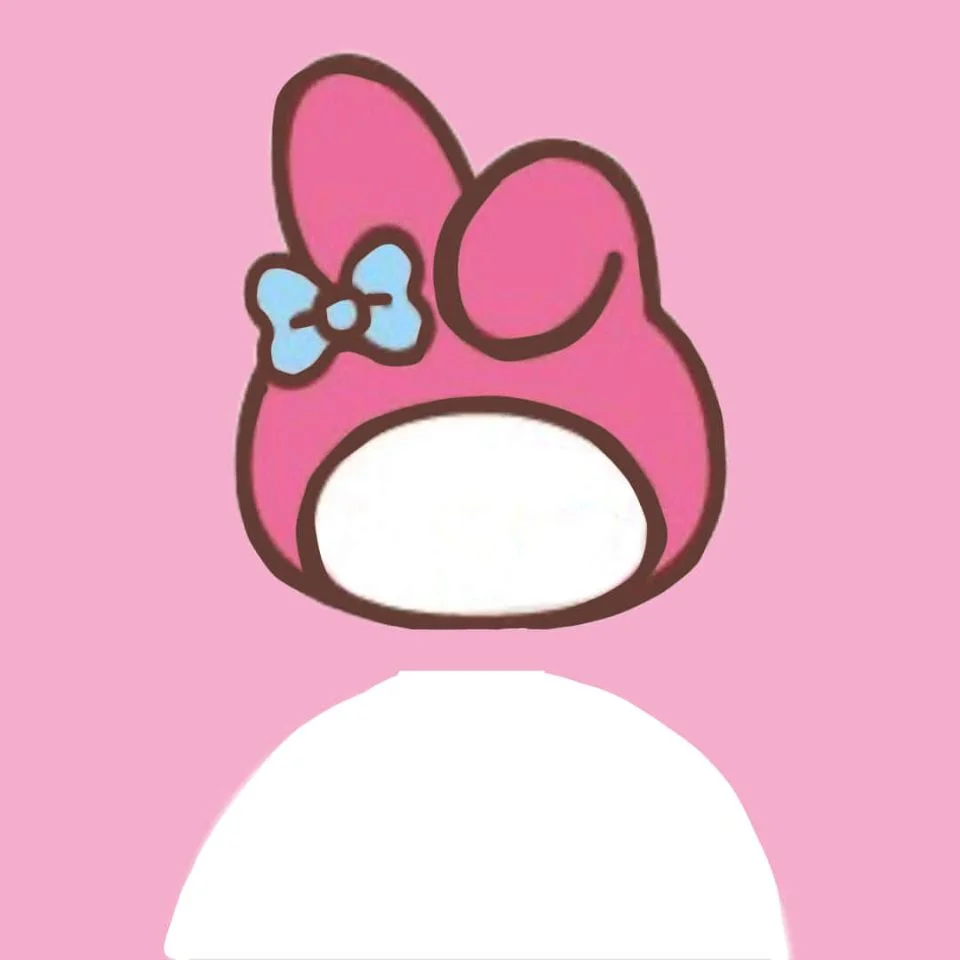 My melody gaming pfp with bold Sanrio hat design in bright clean tones perfect for Discord gaming servers and kawaii gaming profiles