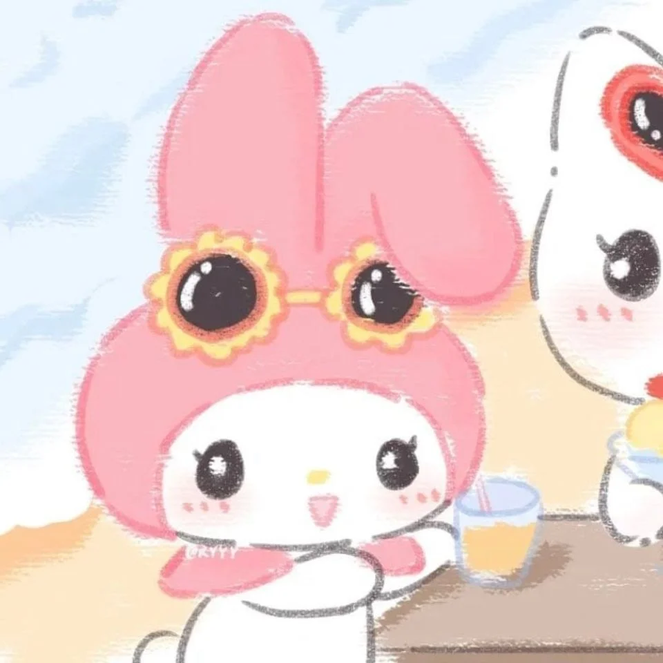 My melody and Hello Kitty matching couple pfp set with romantic Sanrio pink duo design perfect for partner profile pictures on TikTok