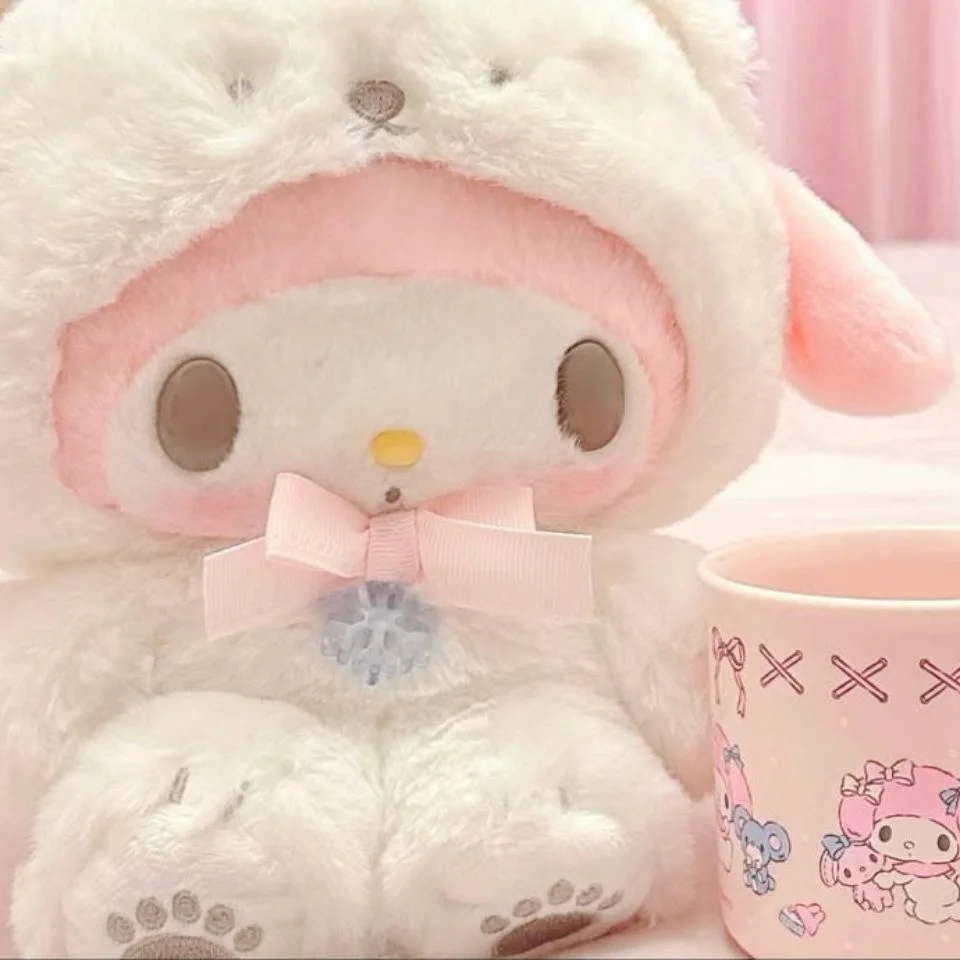 My melody plush pfp showing adorable soft Sanrio stuffed toy with fluffy pink textures perfect for kawaii Discord and TikTok profiles