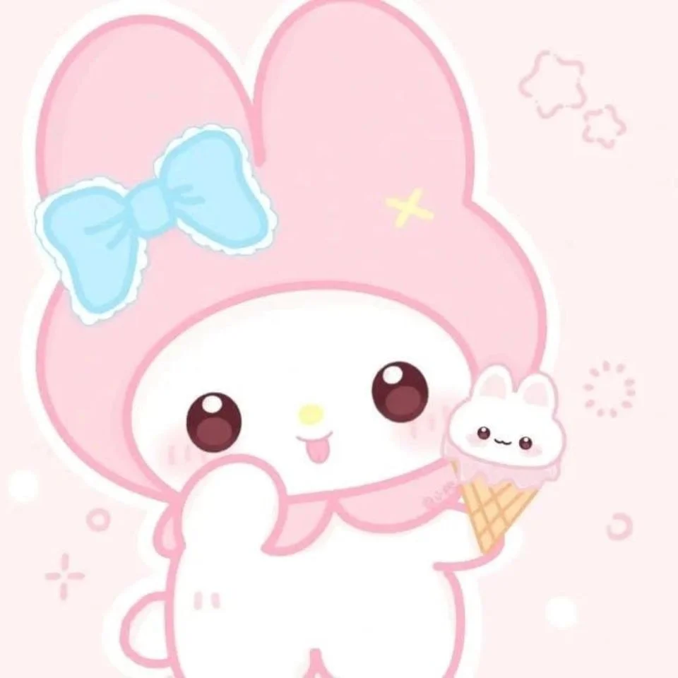 Colorful vibrant my melody rainbow pfp with bright Sanrio kawaii art and multicolor tones perfect for expressive Discord and TikTok icons