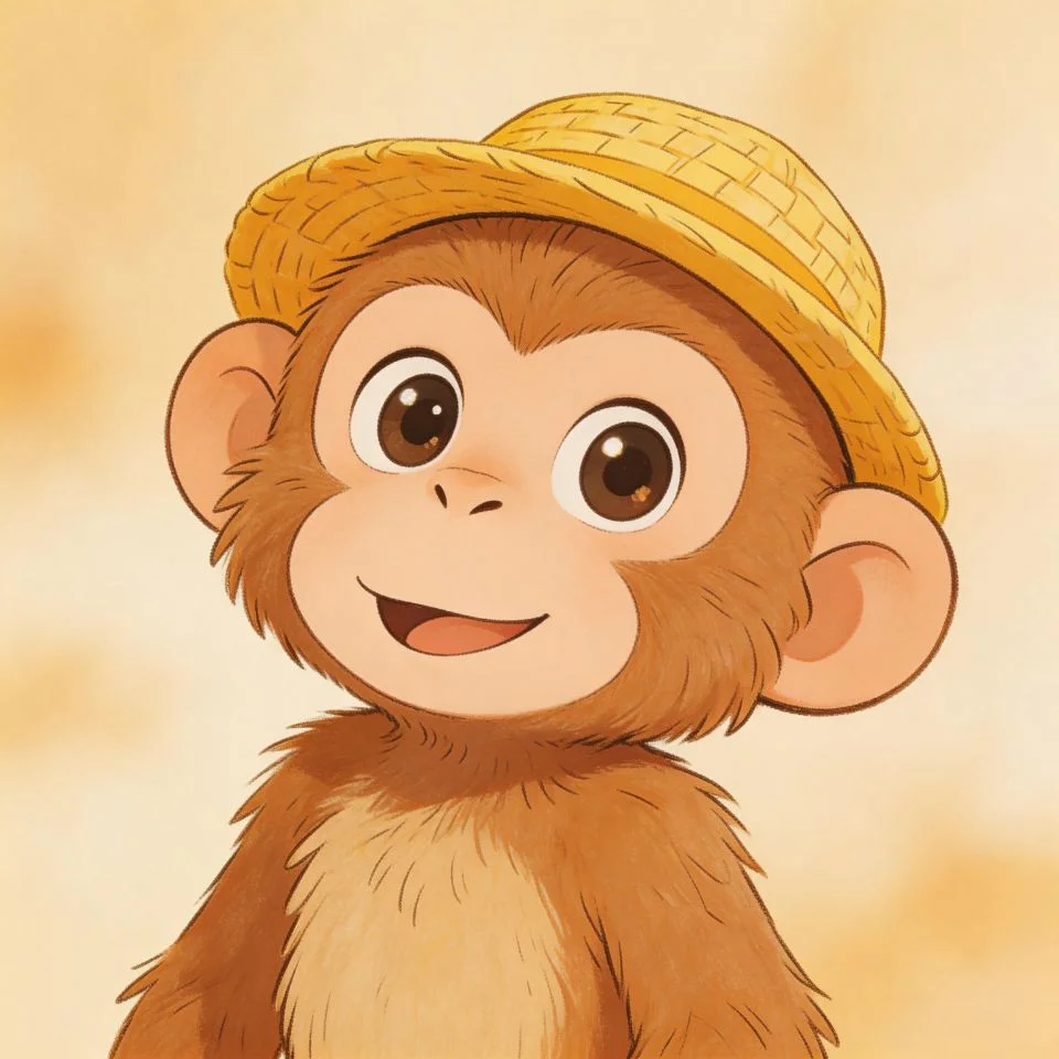 curious-george-pfp-classic-illustrated-style-yellow-hat-playful-nostalgic Curious George pfp in classic illustrated storybook style with signature yellow hat playful expression and warm nostalgic tones perfect for fun Discord and Instagram avatars