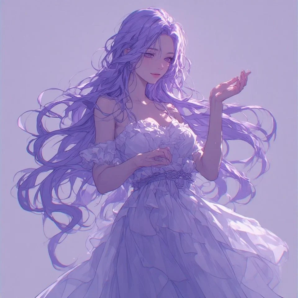 Soft lavender pfp aesthetic with dreamy pastel clouds and gentle lilac tones for calming profiles