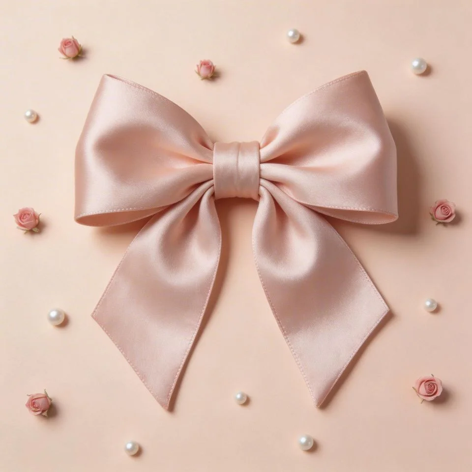 Coquette pink pfp with oversized satin bow and soft blush aesthetic for romantic Instagram and Pinterest profile picture