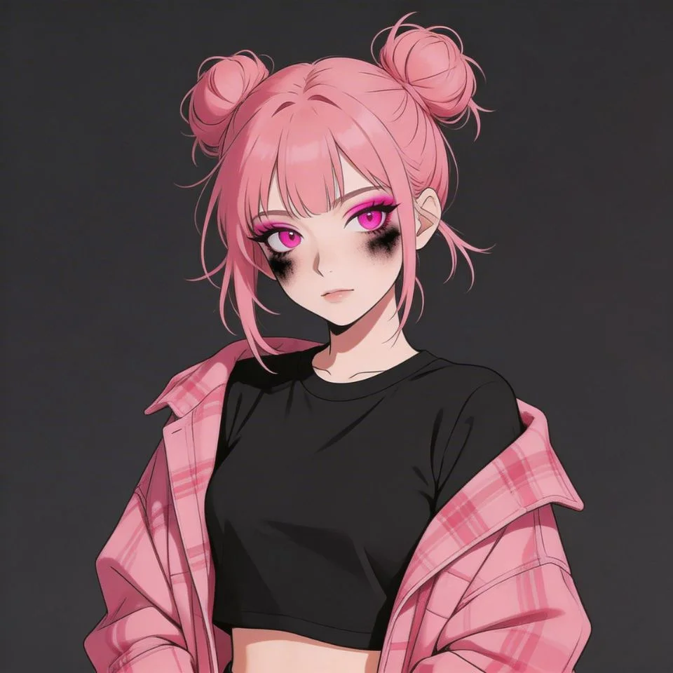 Egirl pink pfp with dark edgy alt aesthetic and striking pink tones for TikTok and Discord profile picture avatar