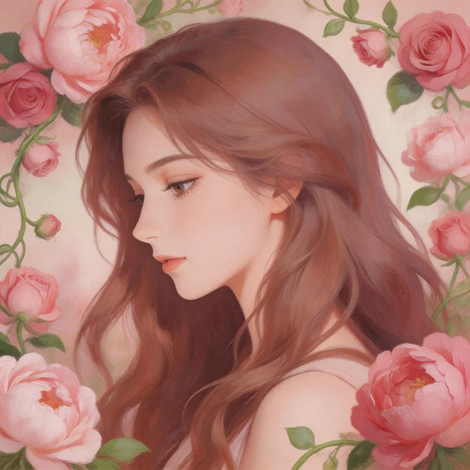 Elegant feminine pink pfp for girls with floral details and soft rose aesthetic for Instagram profile picture avatar