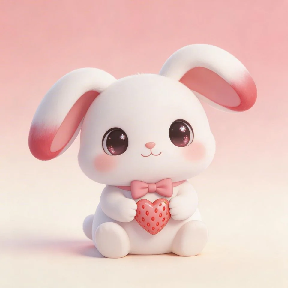 Soft kawaii pink pfp with bunny character and pastel pink cutecore aesthetic for Instagram and Discord profile avatar