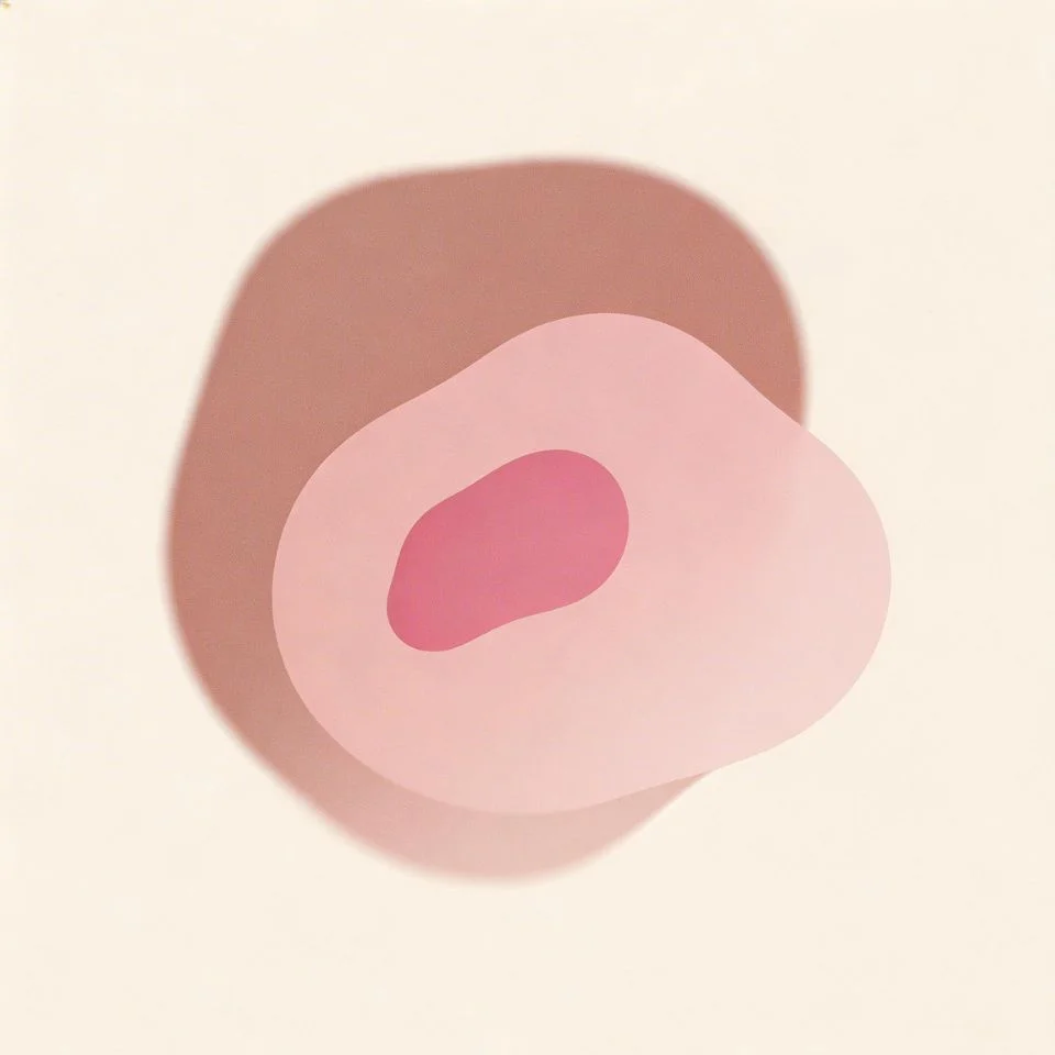 Minimalist pastel pink pfp with abstract soft blush shapes and clean aesthetic for Instagram profile picture