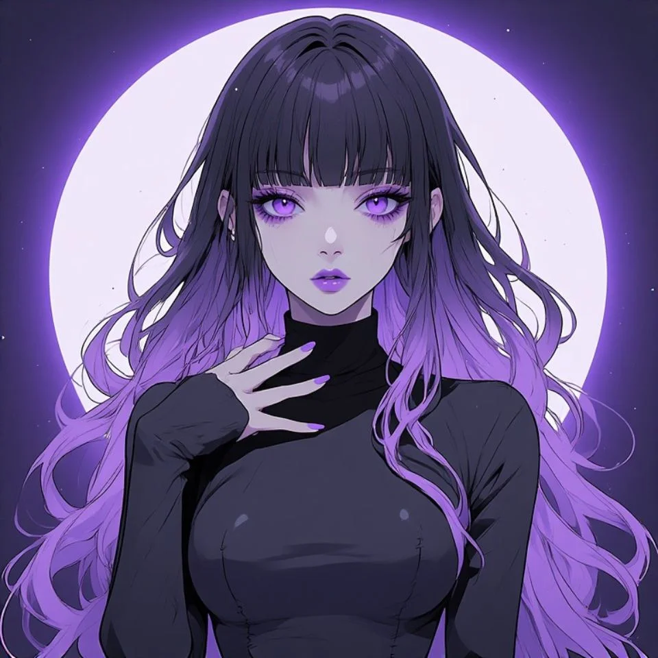 Plain purple pfp with soft matte gradient from lavender to plum for simple aesthetic profile pictures