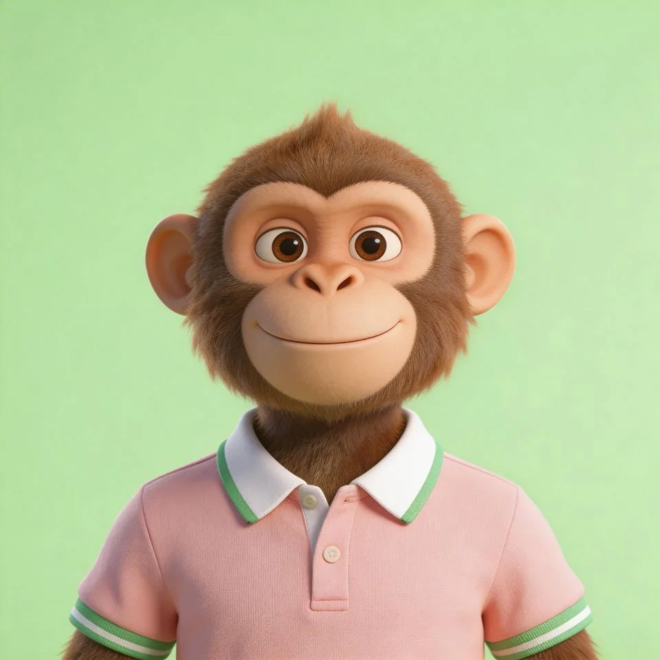 preppy-monkey-pfp-polo-shirt-pastel-pink-green-clean-bright-aesthetic-discord Preppy monkey pfp wearing pastel pink polo shirt with clean bright color blocking green accents and cheerful expression perfect for trendy TikTok and Instagram avatars