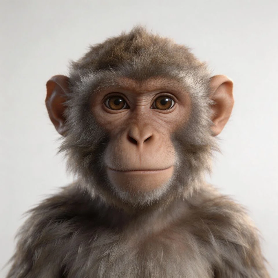 realistic-3d-monkey-pfp-hd-fur-detail-studio-lighting-neutral-background Realistic 3D monkey pfp with stunning HD fur detail professional studio lighting and clean neutral background perfect for high quality Discord and Instagram avatars