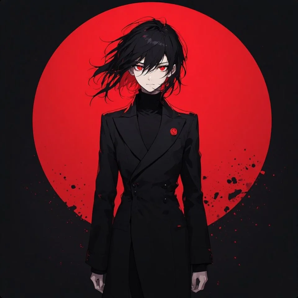 Red anime Discord pfp with scarlet themed character and bold contrast ideal for Nitro profile customization