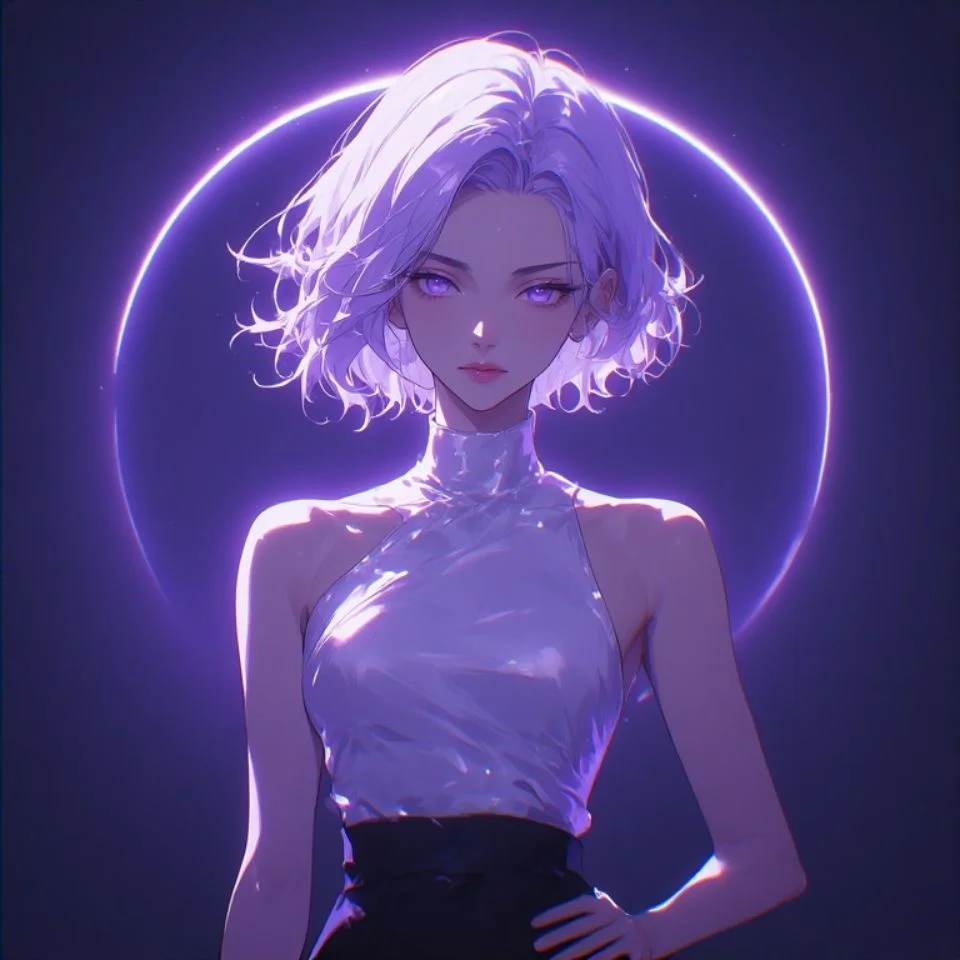 Simple purple pfp with solid violet circle and subtle gradient for clean minimalist profile icons