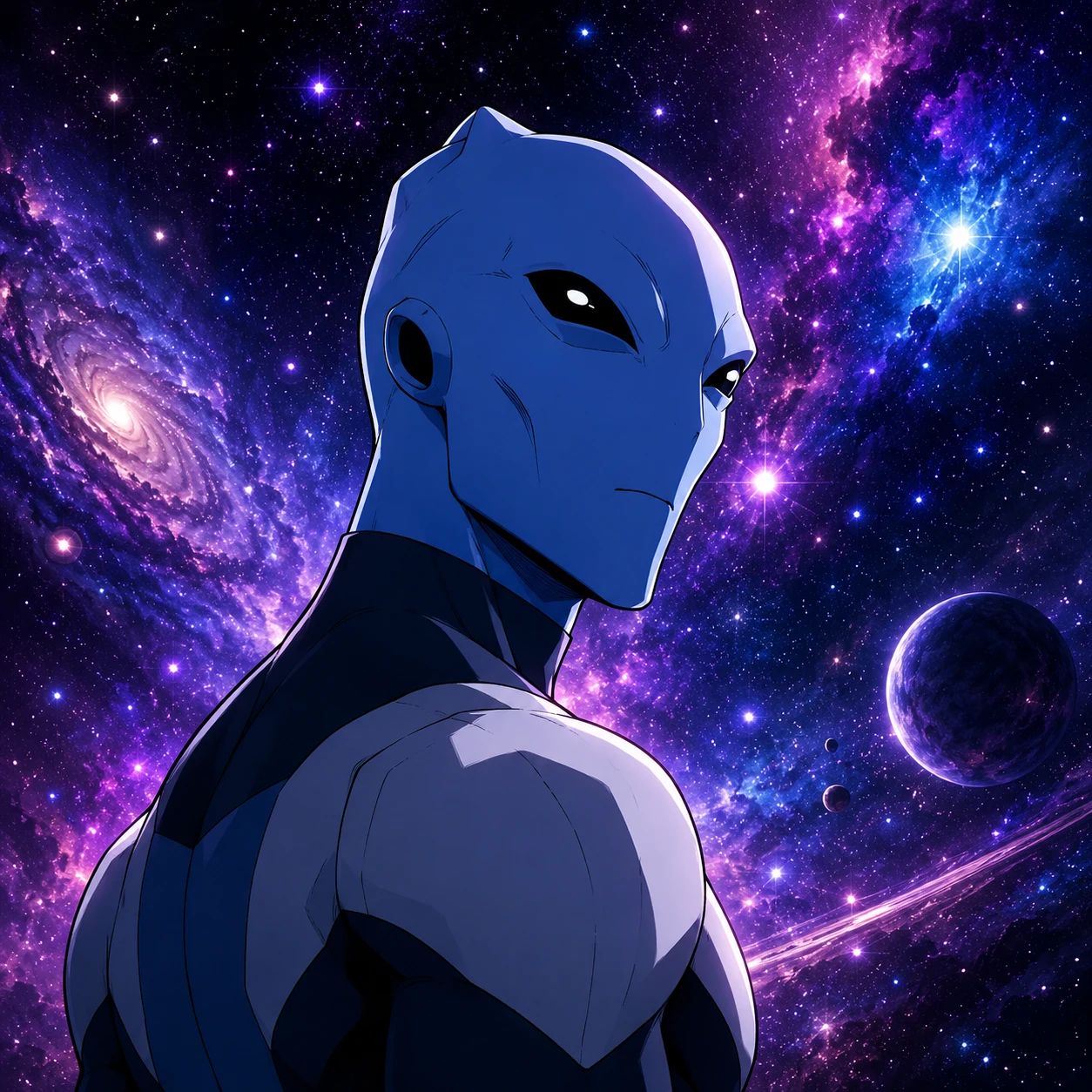 Allen Invincible profile picture with cosmic space background and glowing stars