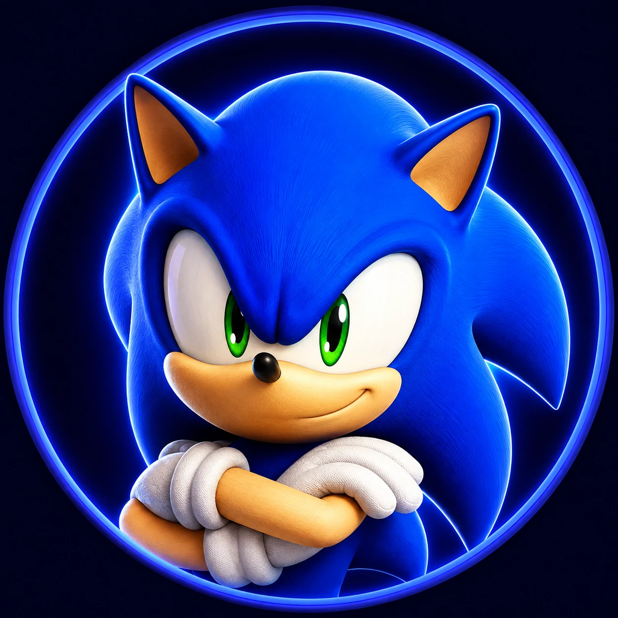 Best Sonic PFP with bold contrast blue palette designed to work across TikTok Instagram and Steam