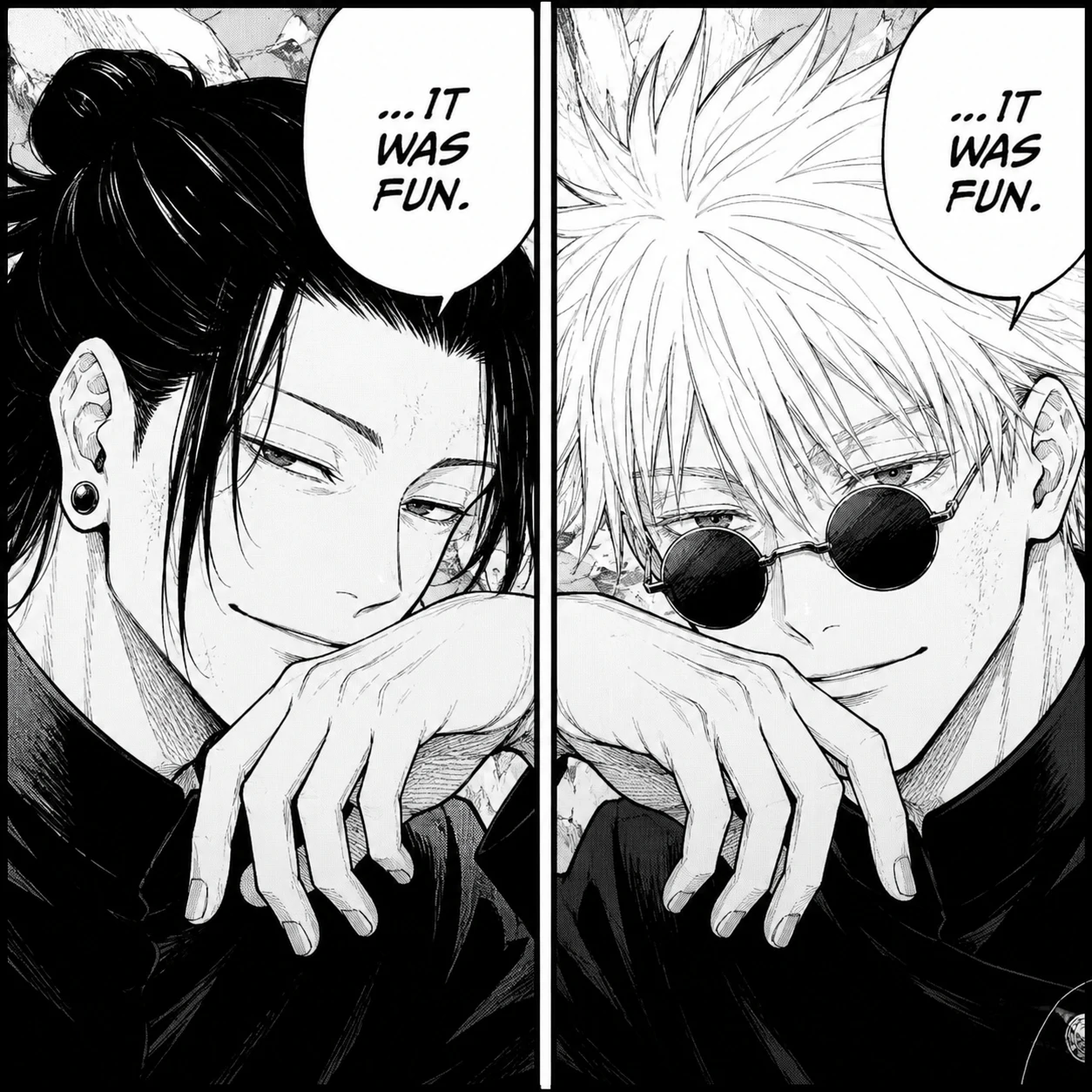 Geto and Gojo matching icons with clean manga-style panel crops