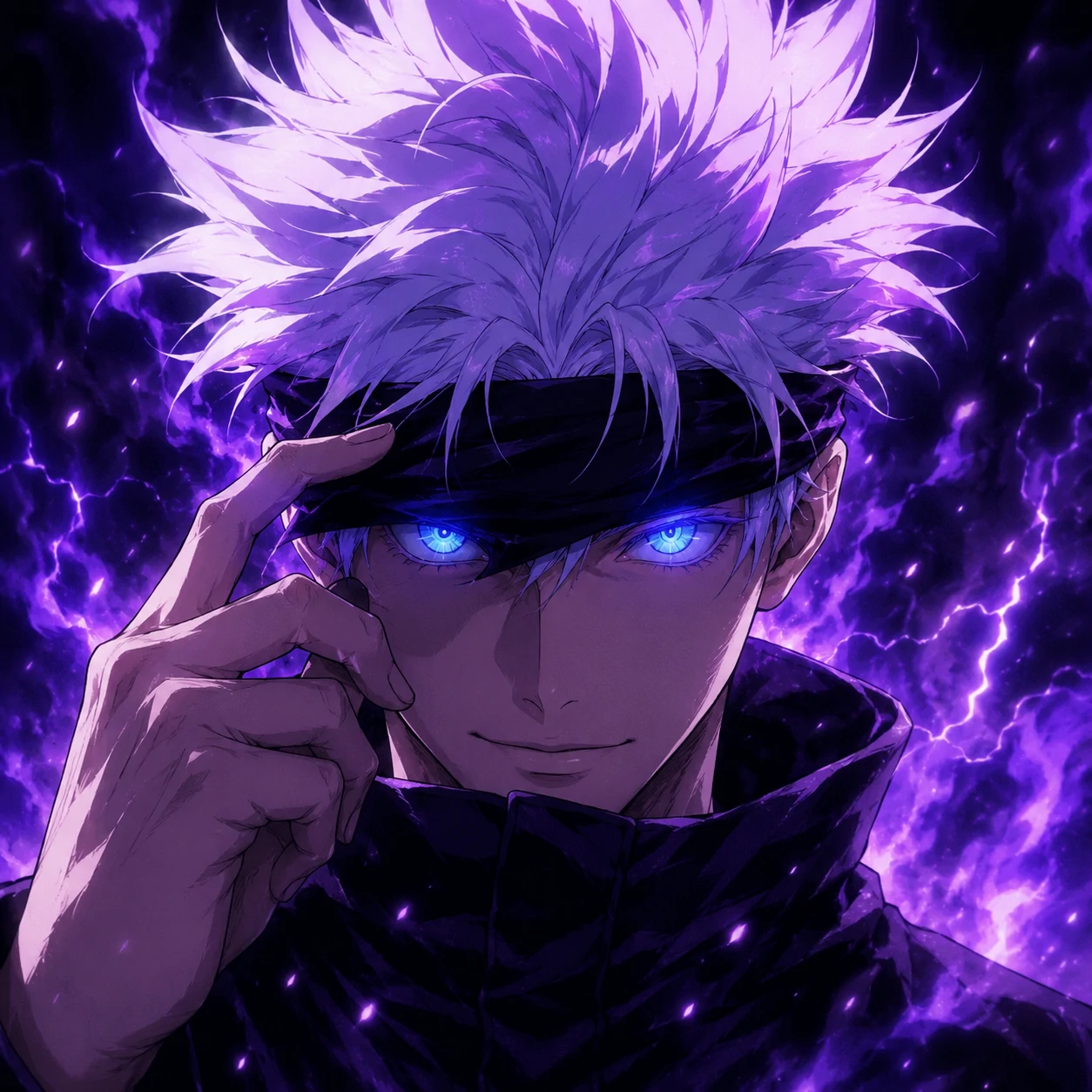 Gojo GIF PFP with looping eye glow and subtle power animation