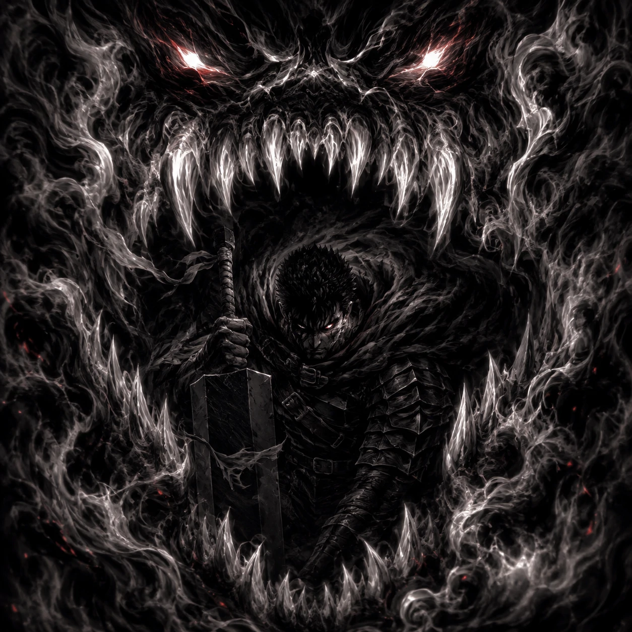 Beast of Darkness Guts profile picture with smoke jaws and monstrous dark aura