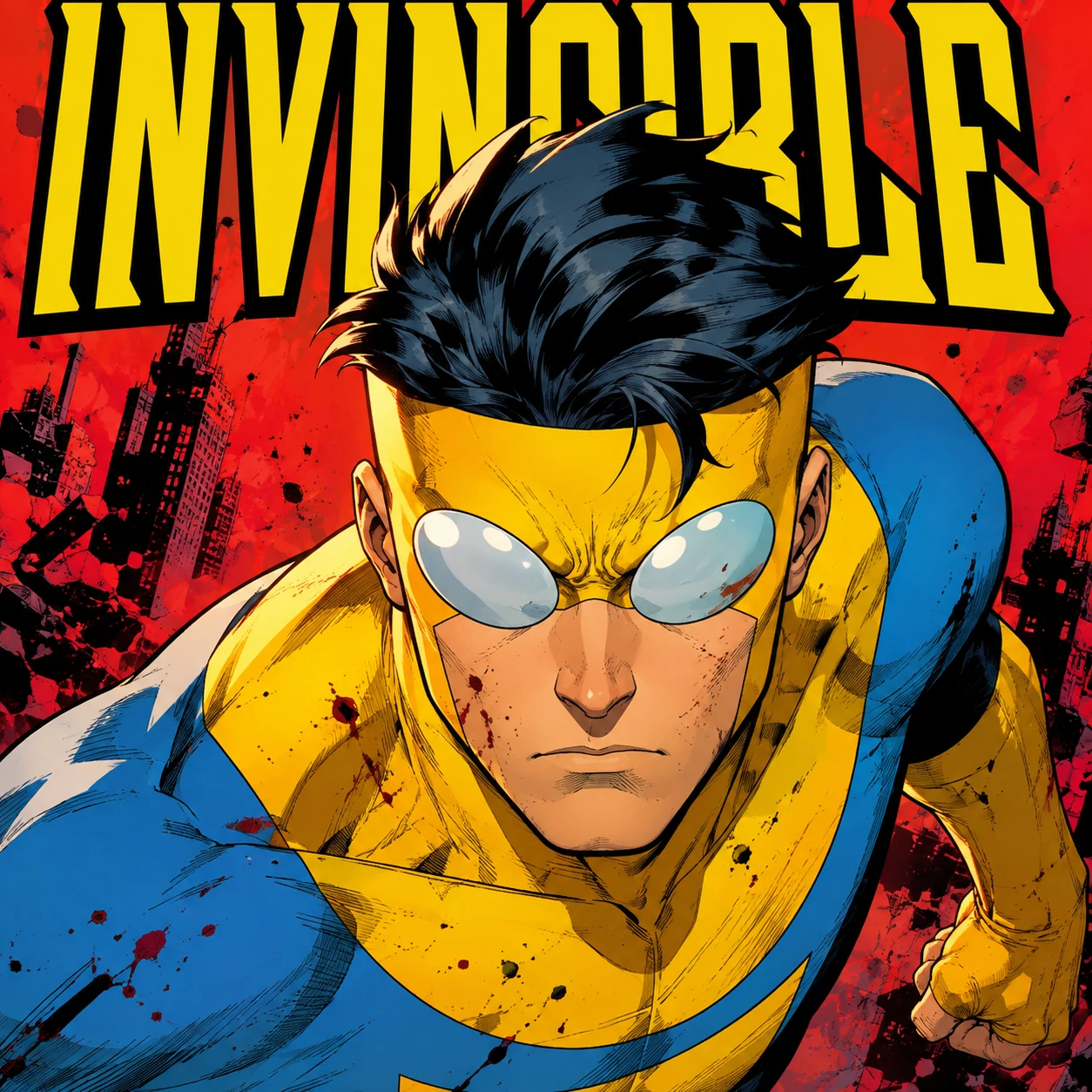 Invincible comic profile picture cropped from an Image Comics cover with dramatic colour