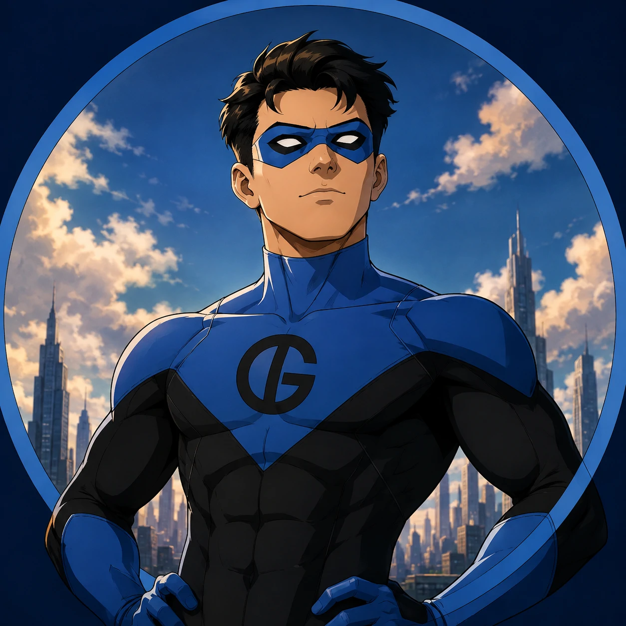 Oliver Grayson PFP Invincible from Season 4 with new hero suit and confident pose