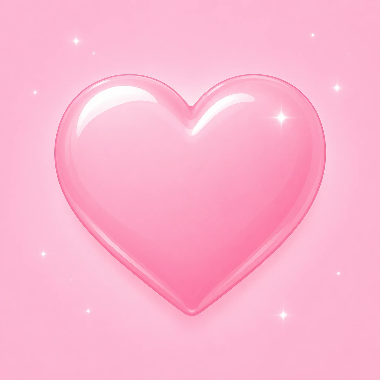 Preppy Discord pfp with a glossy heart icon on a pastel background, sharp and icon-ready