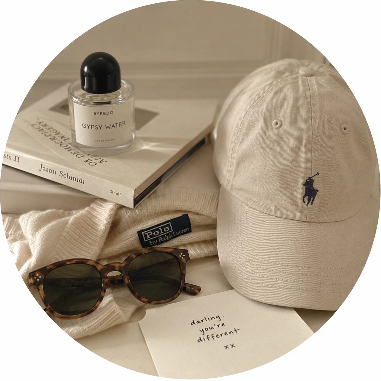 Instagram preppy pfp with an editorial cream palette, soft styling, and a curated grid feel
