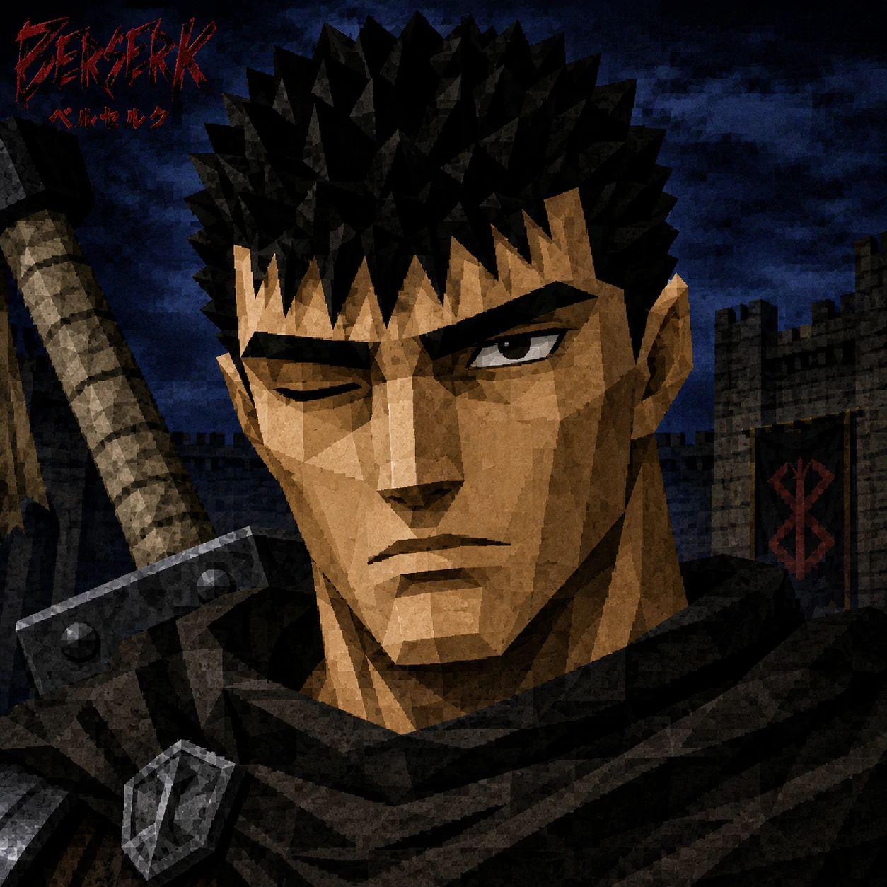 PS2 Guts pfp with low-poly face, retro shading, and nostalgic game look