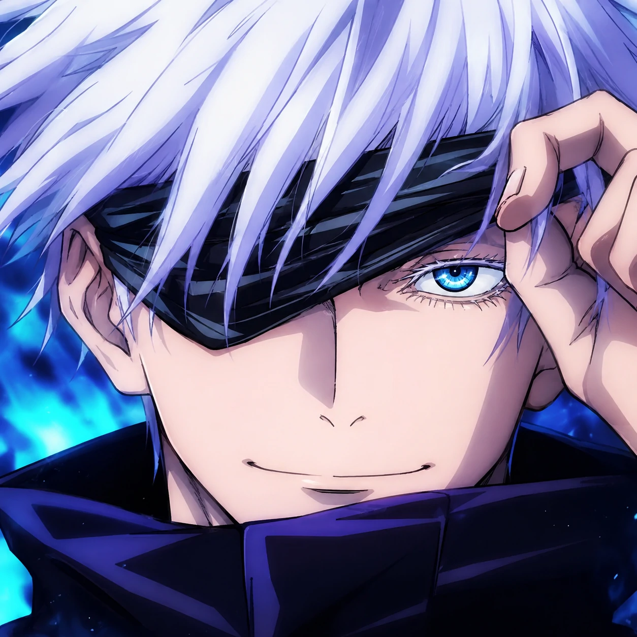 Satoru Gojo 4K profile picture with clean close-up and smooth highlights