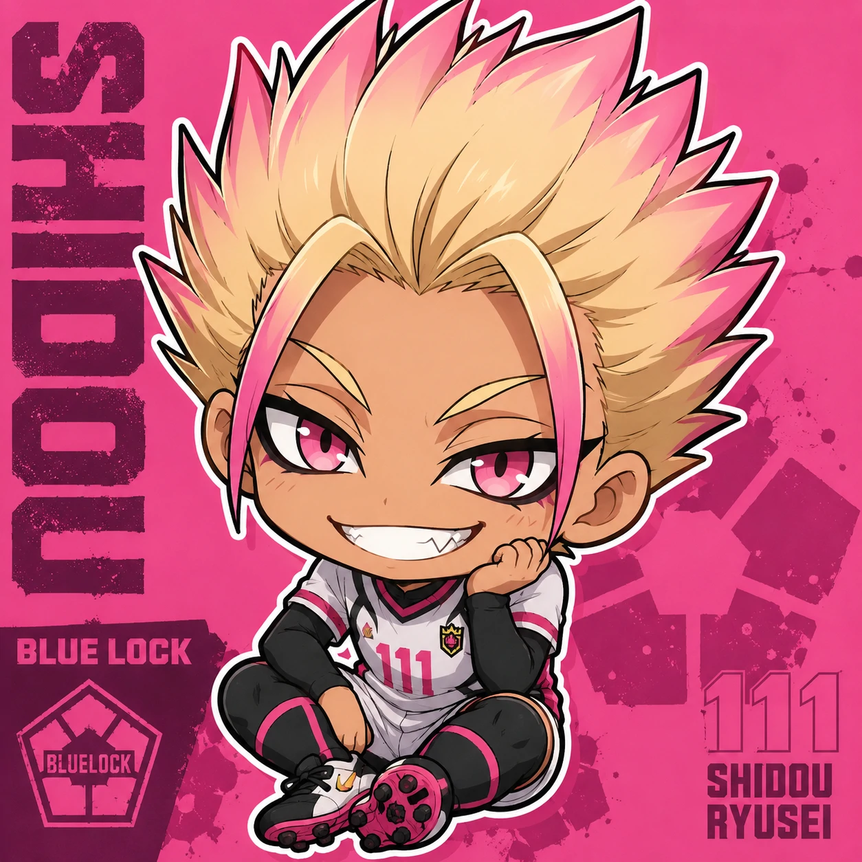 Chibi Shidou PFP in official small character style with a big head