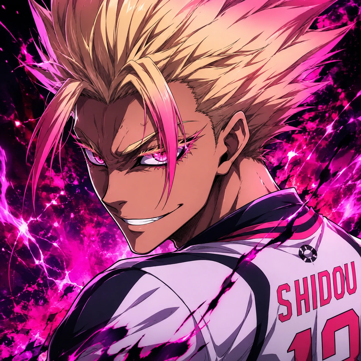 Shidou PFP 4K ultra HD render of Ryusei Shidou with clean sharp lines