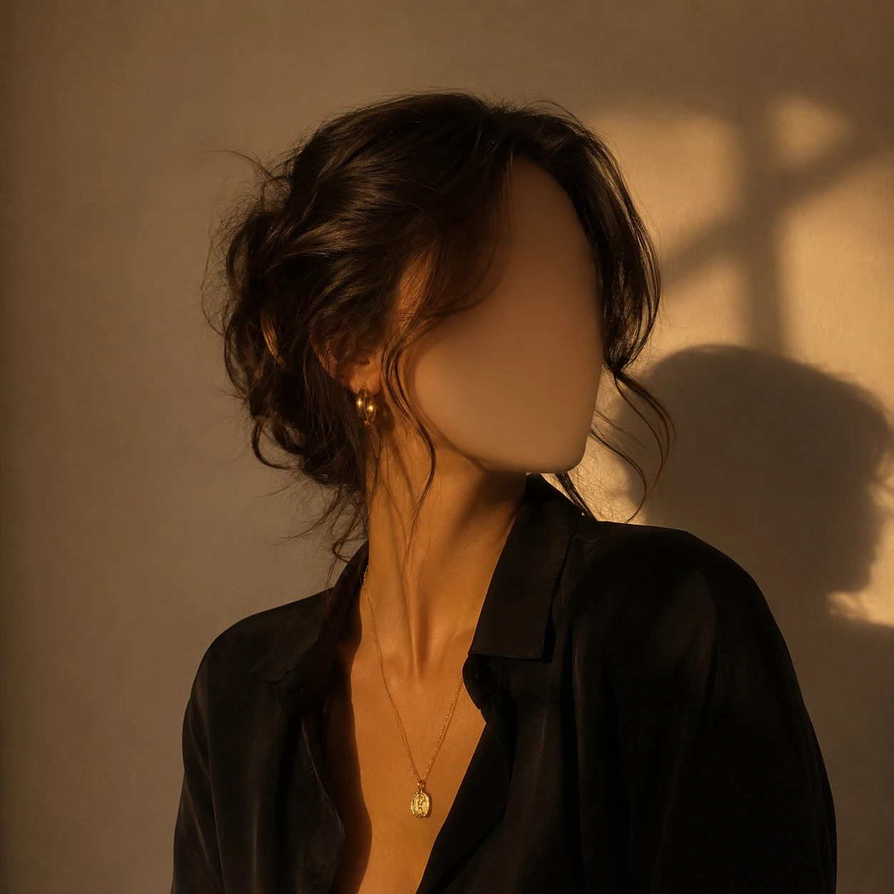Unknown pfp for Instagram with polished faceless portrait and warm tones