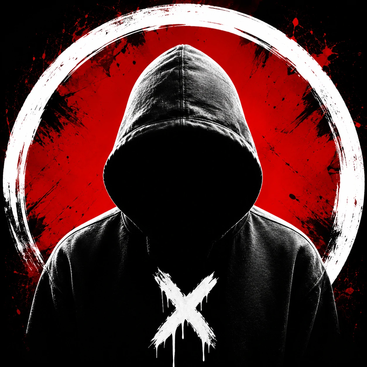 Unknown pfp for TikTok profile with bold contrast and faceless design